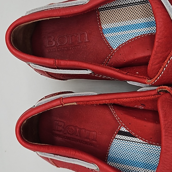 Born Henri Loafers Mens‎ size 12 Red Genuine Leather Hand-Sewn H46005 - Picture 4 of 5